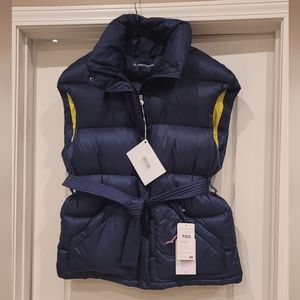 belted down vest